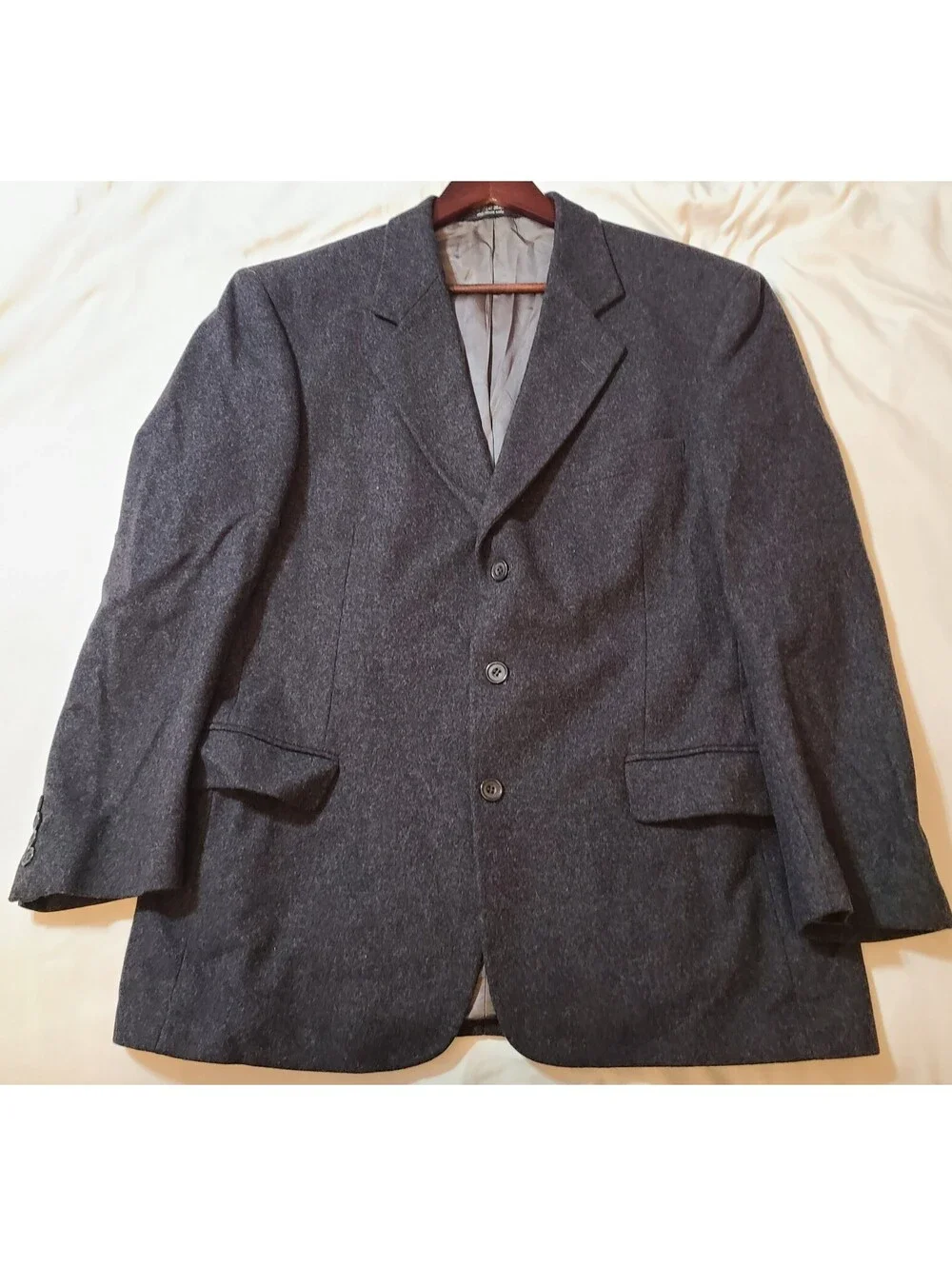 Gianfranco Ruffini Italy Cashmere Blend Blazer Mens Sz 42R Gray Wool Sport Coat